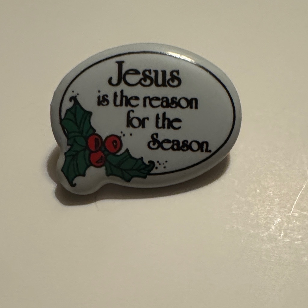 Jesus Is The Reason For The Season Holly Berry Pin 9$